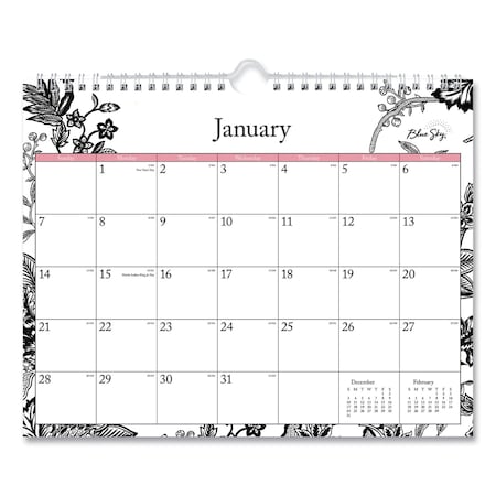 Blue Sky Analeis Wall Calendar, Floral Artwork, 11 x 8.75, 12-Month (Jan to Dec): 2025 100028